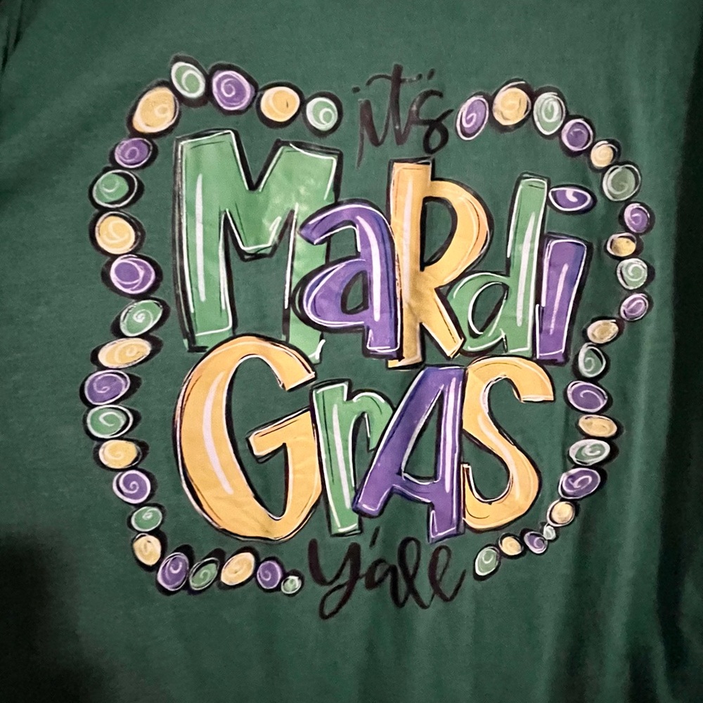 Green Mardi Gras Graphic Tee